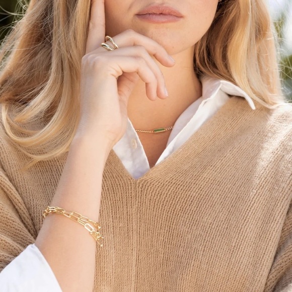 NEW Loren Stewart x Curateur Deux Open Band Ring 14k Yellow Gold Plated Size 7 - Picture 9 of 9